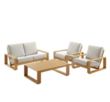 Load image into Gallery viewer, Lirienne 4-Piece Outdoor Patio Aluminum Faux Wood Furniture Set
