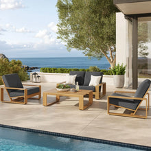 Load image into Gallery viewer, Lirienne 4-Piece Outdoor Patio Aluminum Faux Wood Furniture Set
