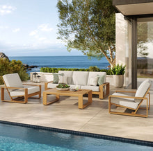 Load image into Gallery viewer, Lirienne 4-Piece Outdoor Patio Aluminum Faux Wood Furniture Set

