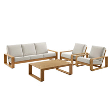 Load image into Gallery viewer, Lirienne 4-Piece Outdoor Patio Aluminum Faux Wood Furniture Set
