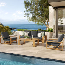 Load image into Gallery viewer, Lirienne 4-Piece Outdoor Patio Aluminum Faux Wood Furniture Set
