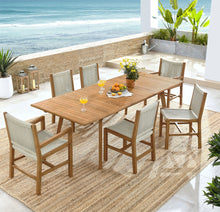 Load image into Gallery viewer, Vienna Outdoor Patio Teak and Rope Dining Set
