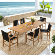 Load image into Gallery viewer, Vienna Outdoor Patio Teak and Rope Dining Set

