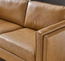 Load image into Gallery viewer, Kaiya Vegan Leather Sofa in Tan
