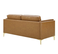 Load image into Gallery viewer, Kaiya Vegan Leather Sofa in Tan
