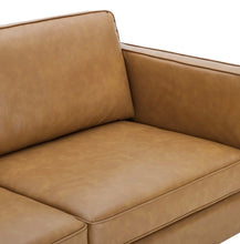 Load image into Gallery viewer, Kaiya Vegan Leather Sofa in Tan
