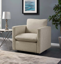 Load image into Gallery viewer, Activate Upholstered Fabric Armchair in Beige

