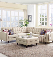 Load image into Gallery viewer, Empress 3 Piece Upholstered Fabric Sectional Sofa Set in Azure
