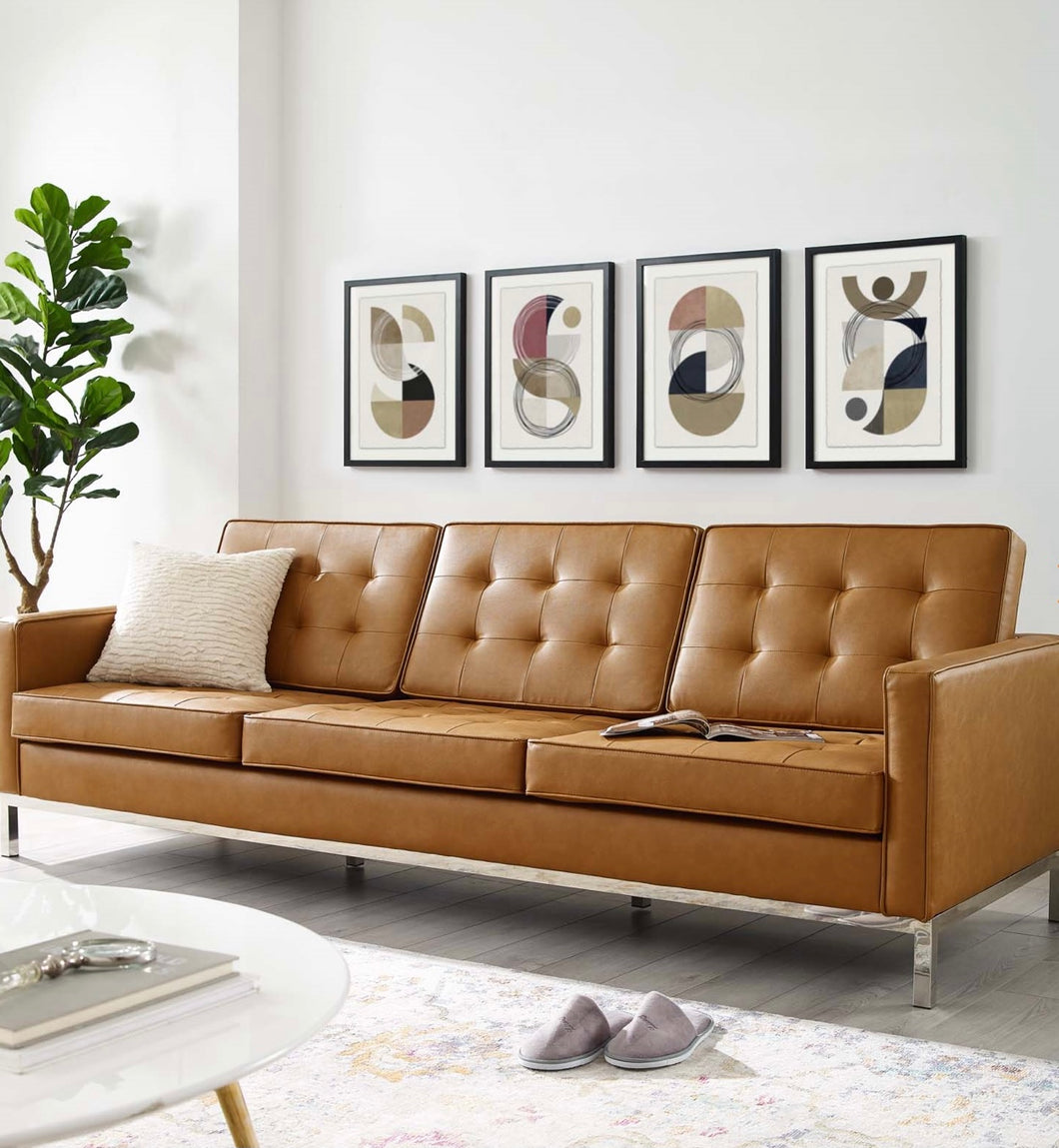 Loft Tufted Upholstered Faux Leather collection