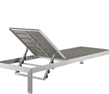 Load image into Gallery viewer, Shore Chaise Outdoor Patio Aluminum Set of 2 in Silver Gray
